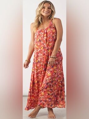 Rip Curl Floral Boho Maxi Dress Size M - Like New